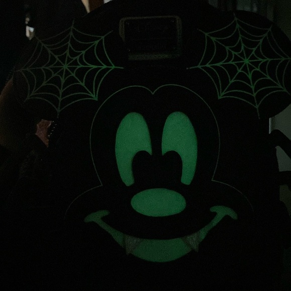 Loungefly Disney Mickey Mouse Spider Glow-in-Dark Backpack - Picture 12 of 13